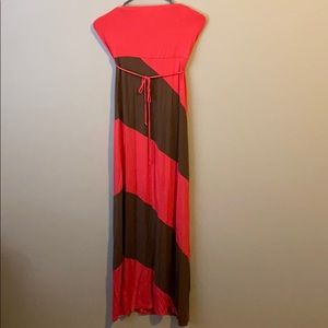 Pink Crayon - strapless maxi dress